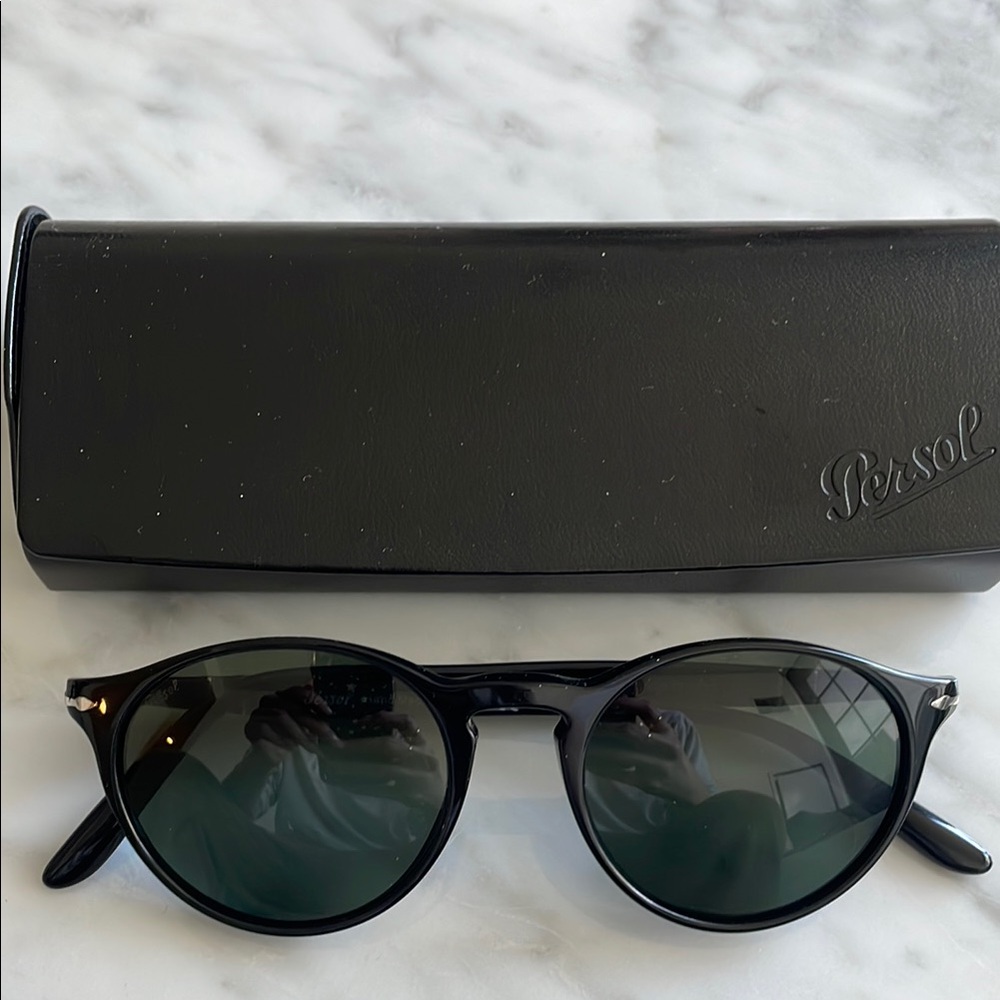 Persol Black Round Sunglasses